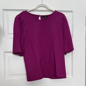 J. Crew Fuchsia Short Sleeve Crewneck Top